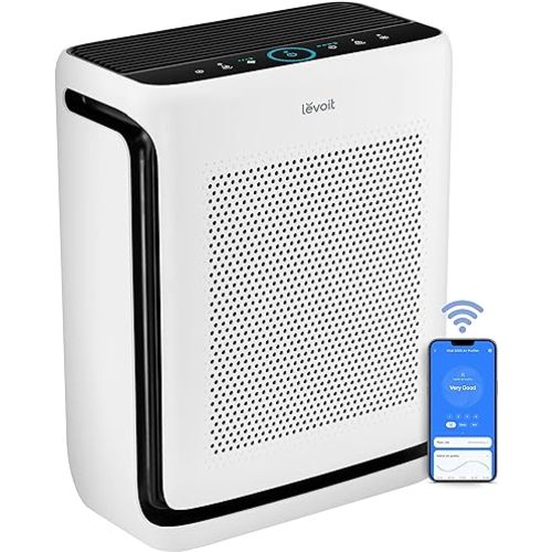 Amazon.com: LEVOIT Air Purifiers for Home Large Room Up to 1900 Ft² in 1 Hr with Washable Filters, Air Quality Monitor, Smart WiFi, HEPA Filter Captures Allergies, Pet Hair, Smoke, Pollen in Bedroom, Vital 200S