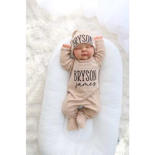 Baby Coming Home Outfit, Personalized Baby Gift, Custom Baby Apparel, Embroidered Name Outfit, Personalized Baby Clothing, newborn gift.