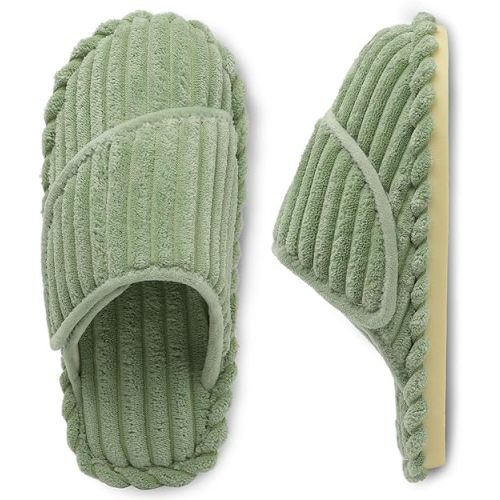 Besroad Womens Slippers Wide Diabetic Shoes Adjustable House Slippers Memory Foam Bedroom Shoes Arthritis Edema Indoor Outdoor