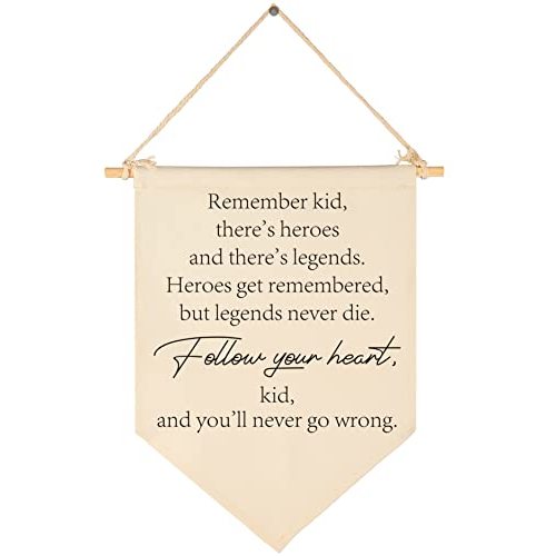 The Sandlot Quote-Boys Room Wall Art-Baseball Sign-Baby Banner Gift Shower-Canvas Hanging Flag Banner Wall Sign Decor Gift for Nursery Bedroom Playroom Front Door Baby Kids Boy/Girls Teen