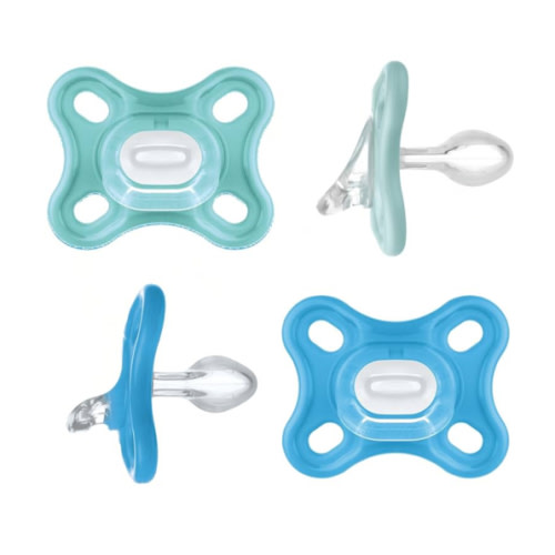 MAM Comfort Baby Pacifiers, Lightweight One-Piece Full Silicone Binky for Newborns 0-3 Months, BPA-Free Nipple, Easy to Clean Pacifier, Best for Breastfed Babies, 4 Count Binkies