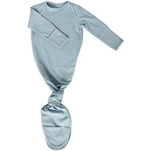 Marlowe & Co Organic Cotton Knotted Newborn Baby Gown, Soft Knotted Sleeper Gown for Baby Boy and Girl