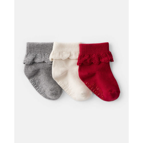 Baby 3-Pack Pointelle Ankle Socks - Carter's | Carter's