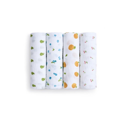 Boutique 4-Pack 100% Organic Cotton Muslin Swaddles
