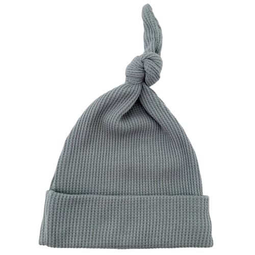 Organic Waffle Knot Beanie, Mountain Green