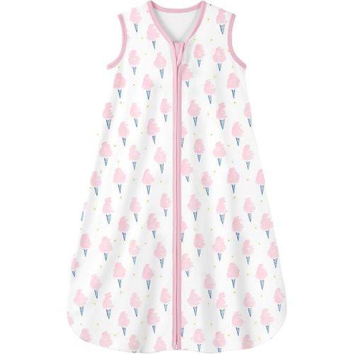 Yoofoss Baby Sleep Sack 6-12 Months Wearable Blanket for Babies 100% Cotton TOG 0.5 Toddler Sleeping Sack, Ice Cream(Medium)