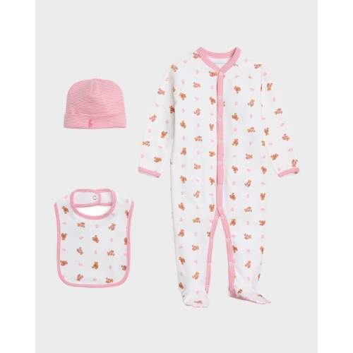 Girl's 3-Piece Gift Set, Size Newborn-9M