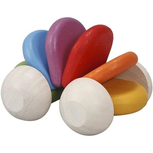 PlanToys Juguete de madera para bebé (5229) | Colección Rainbow Color | Hecho de madera de caucho y pinturas y tintes no tóxicos