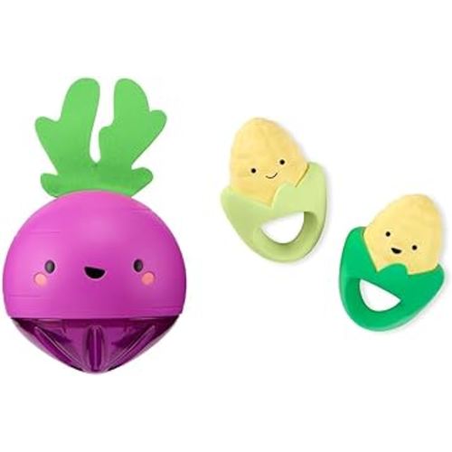 Skip Hop Developmental Learning Crawl Toy Beetbox, Farmstand Grow & Play and Baby Musical Toy Maracas, Mara-Corns