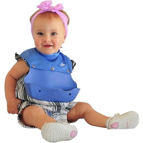 Silicone Bibs for Babies and Toddlers - Wipes Clean in Seconds Waterproof Bib Protects from Every Mess - Made with Premium Materials