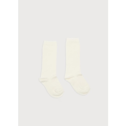 Plain high socks - Cream (3mths-8yrs)