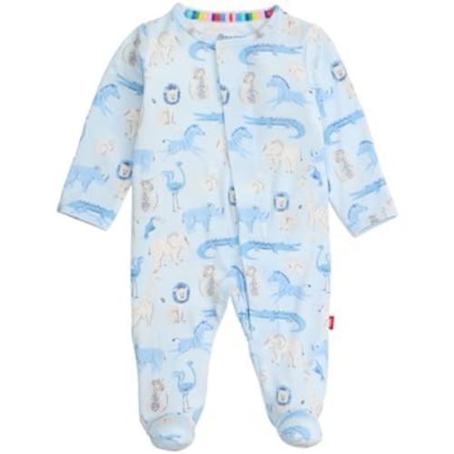 Magnetic Me Boys Modal Magnetic Baby Footie Pajamas | Silky Soft Modal Fabric | Baby Sleepers Available in Sizes PRE - 24M