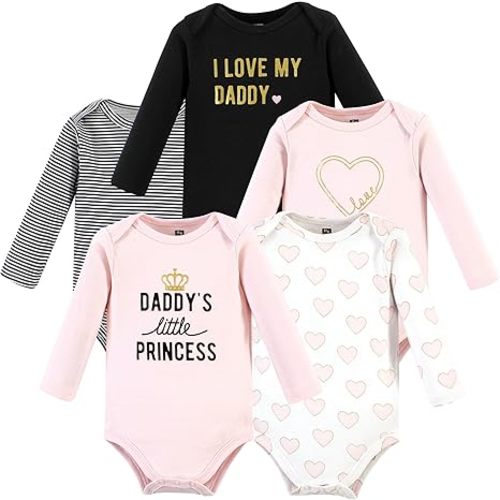 Hudson Baby baby-girls Cotton Long-sleeve Bodysuits