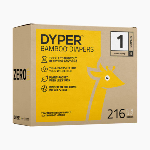 DYPER Bamboo Viscose Baby Diapers - Size 1, 6