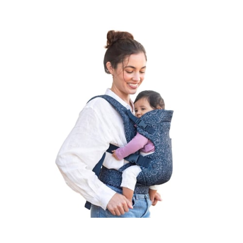 Infantino Flip 4-in-1 Convertible Baby Carrier, Adjustable, Ergonomic Babywearing, Registry Essential, Baby Carrier for Newborn to Toddler, Navy Floral