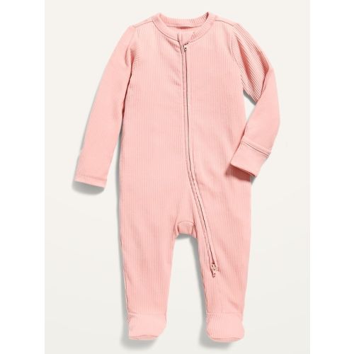 Ribbed 2-Way-Zip Sleep & Play Footed One-Piece for Baby