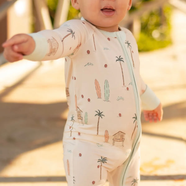Infant Romper in Beach Collage