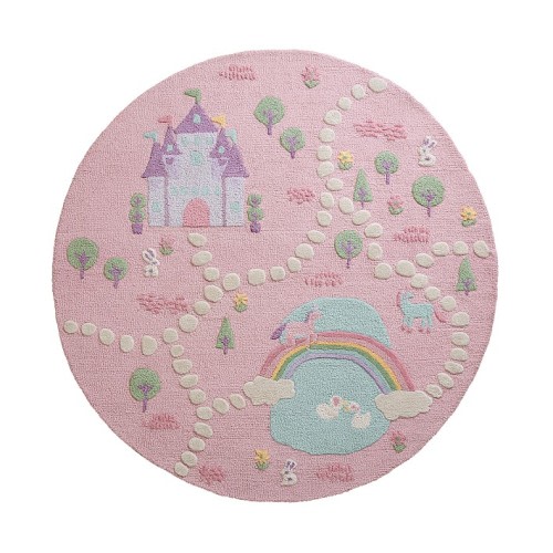3-D Activity Unicorn Castle Play Rug