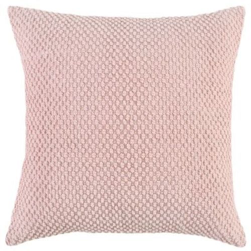20"x20" Oversize Vintage Square Throw Pillow Cover Blush - Rizzy Home: Cotton Woven, Zippered, Pet Friendly