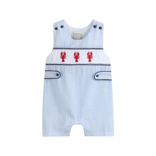Lil cactus Baby Boys and Toddler Smocked Shortalls