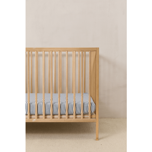 Chambray Stripe Crib Sheet