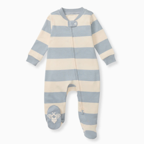 Rugby Stripe Organic Cotton Sleep And Play Quarry