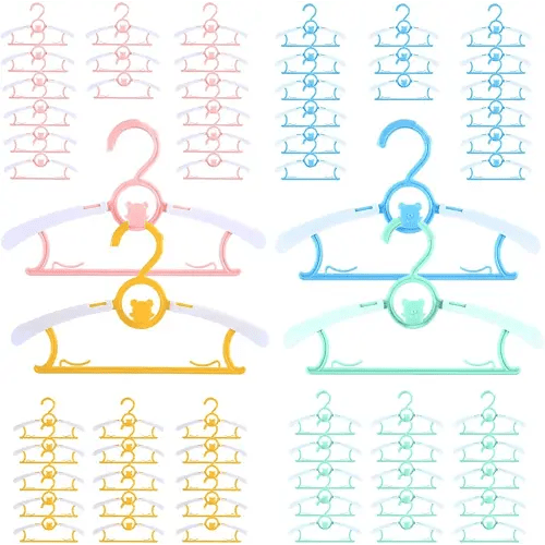 Delta Children (60 Pack) Baby Clothes Hangers Space Saving Plastic Hangers  for Clothes Heavy Duty Hanger