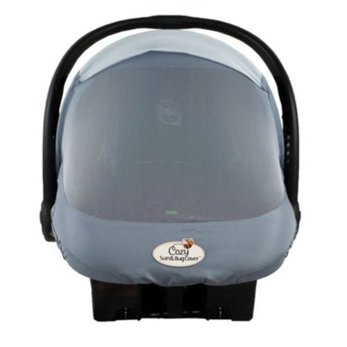 CozyBaby Lightweight Spring or Summer Cozy Mesh Sun and Bug Infant Car Seat Carrier Cover with Elasticized Edge, Orange Mango