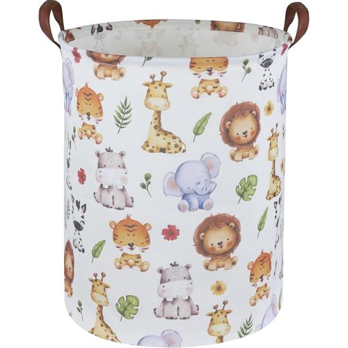 Kids Laundry Hamper,Baby Laundry Basket Animal Storage Baskets for Kids Room Decor,Nursery Hamper,Bedroom,Toy Organizer,(Cute Animal)