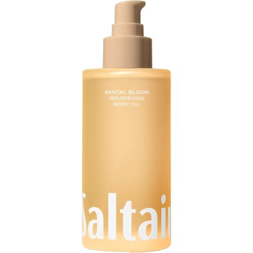 Saltair Body Oil - Luxurious Santal Bloom After Shower and Bath Oil for Women and Men. Botanical, Non-Greasy, Well-Absorbing Moisturizer for Hydrating Dry Skin – 4oz Pump Bottle