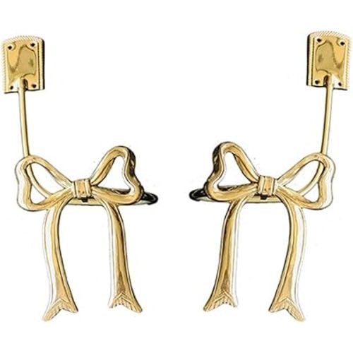Curtain Hook Brass Ribbon Bow Curtain Holdbacks Curtain Tiebacks Drapery Hooks Wall Hooks for Curtains, size
