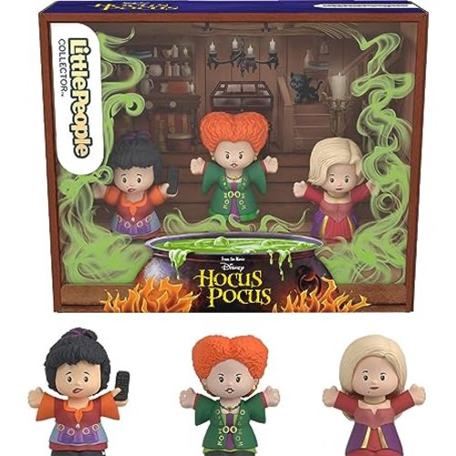 ​Little People Collector Disney Hocus Pocus Movie Figure Set for Adults & Fans, 3 Characters in a Display Box