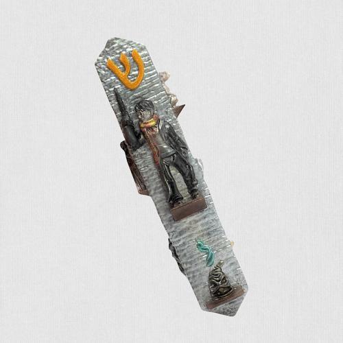 Potter Wizard Inspired Mezuzah Cover – Handmade Resin Judaica Case, Unique Themed Artisan Mezuzah Holder - Bar & Bat Mitzvah Gift