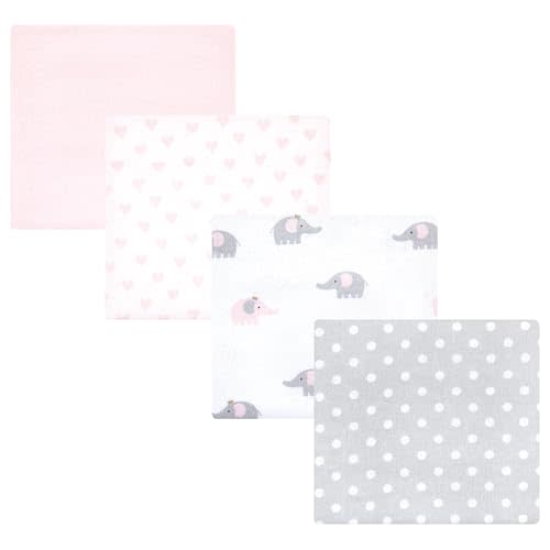 Luvable Friends Little Treasure Flannel Receiving Blankets 4pk