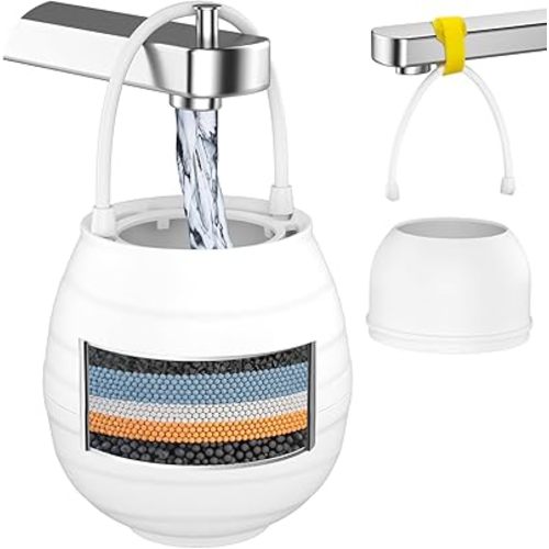 Bath Water Filter for Tub Faucet with Overflow, 5000 Gallons Filtration|Removes Chlorine, Fluoride & Contaminants|Hard Water Softener|Protects Skin, Hair & Nails|BPA Free & Easy Install (Pro Edition)