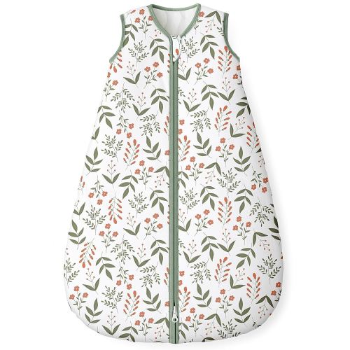 Yoofoss Baby Sleep Sack 6-12 Months, 1.5 Tog Baby Wearable Blanket with 2-Way Zipper, 100% Organic Cotton Fabric Winter Infant Sleeping Sack, Warm Soft Comfy