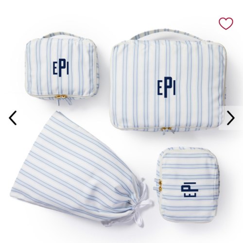 4 Piece Striped Packing Cube Set