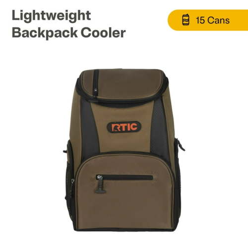 RTIC 15 Can Lightweight Backpack Insulated Cooler with Pockets, Olive