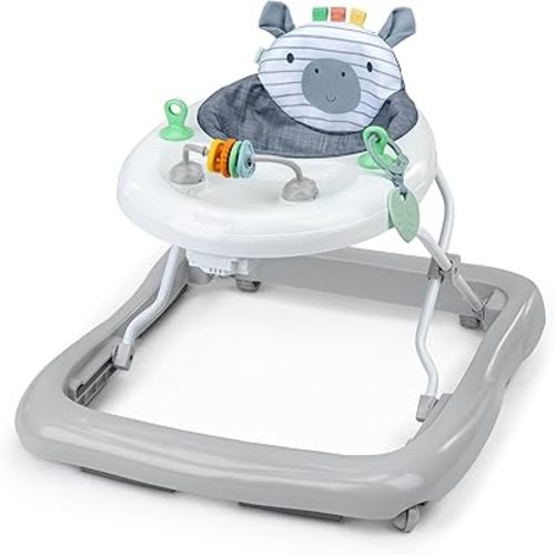 Ingenuity Smooth Strides Activity Walker - Chambray - Developmental Walker - 3 Position heightbar - Toys Included - 6M-12M