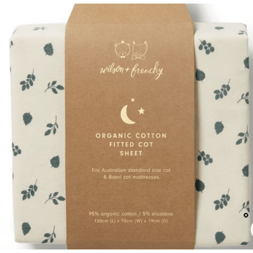 Twilight Leaf Organic Cot Sheet