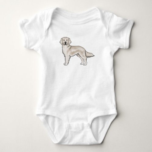 English Cream Golden Retriever Dog Adorable Baby Bodysuit | Zazzle