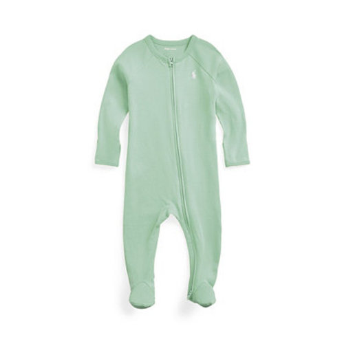 Baby Boys Cotton Interlock Footed Zip Coverall