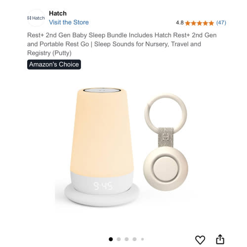 Hatch Baby Sleep Bundle: Home & Travel Sound Machines Includes Rest 2nd Gen and Portable Rest Go (Putty)