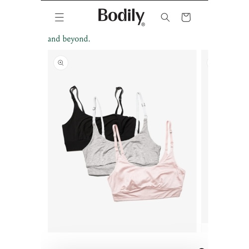 Bodily: Everything Bra 3-Pack | Nursing Bras colors: Black, grey, clay MEDIUM