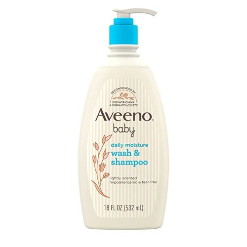 Aveeno Baby Daily Moisture Gentle Body Wash & Shampoo with Oat Extract, 18 fl. oz
