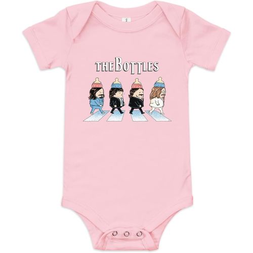 THE BOTTLES Baby Onesie, 100% Cotton, Sizes 3-24m, Unisex-Babies, Baby RocknRoll Onesie