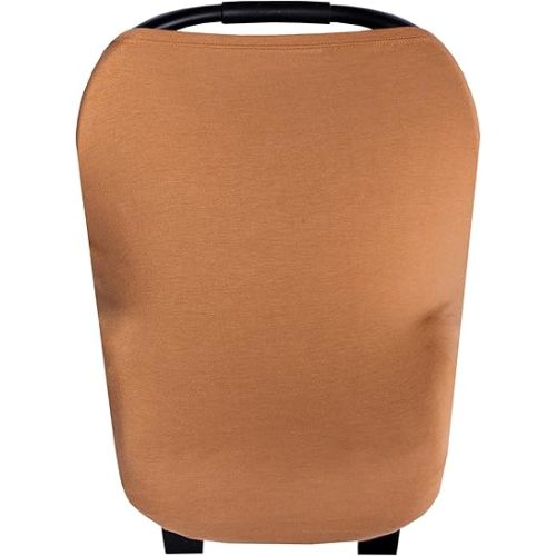 Copper Pearl Multi-Use Cover: Car Seat Covers, Nursing Cover, and Stroller Cover for Sun - Stretchy Fabric, All-Season Use, Stylish Designs, Easy Access for Moms - Camel