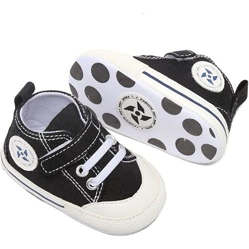 BEIDI Baby Girl Boy Shoes 0-18 Months,Infant Unique Essentials Gifts,Unisex Newborn Doll Slip-on Soft Sole High-top Frist Walking Sneakers