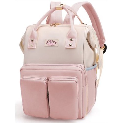Lvelia Diaper Bag Backpacks Waterproof Baby Nappy Bag Stylish Sturdy,Pink