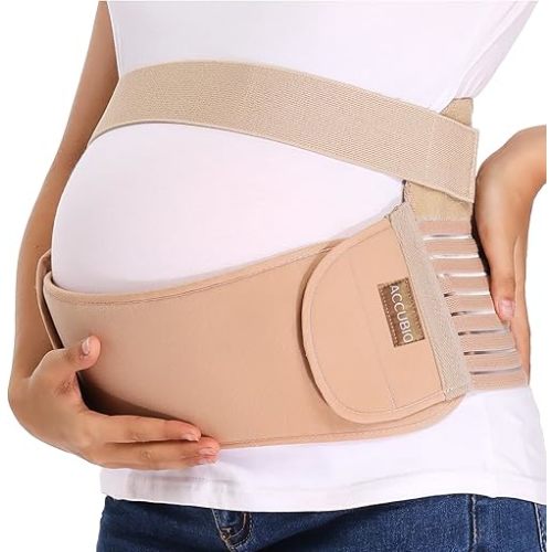 Maternity Belly Band for Pregnant Women, Maternity Belt, Pregnancy Belly Support Band for Abdomen,Breathable and Adjustable Belly Brace, Relieve Waist and Back Pain (Large)